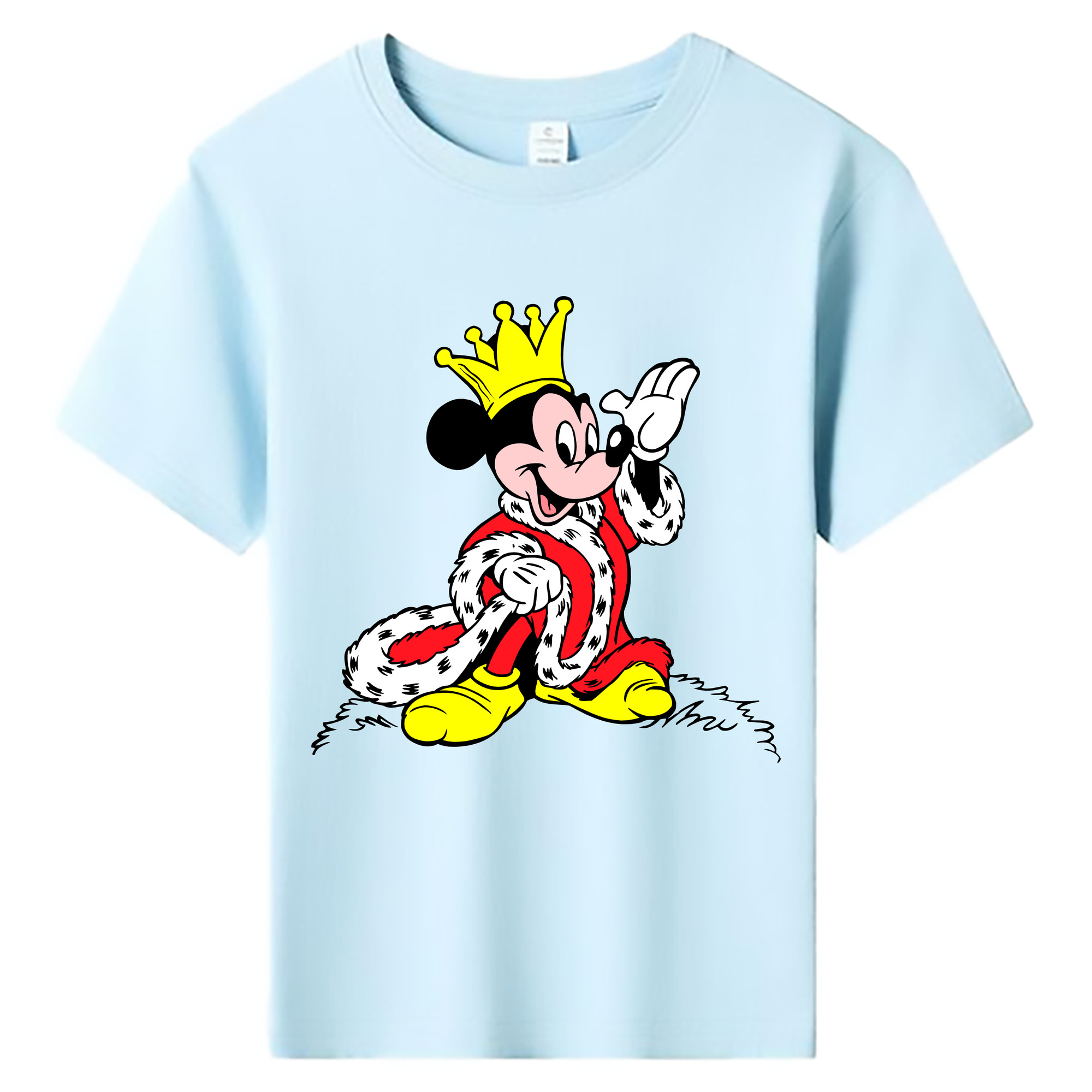 ミッキーマウス Mickey Mouse 綿100％キッズTシャツ（フロントプリント）